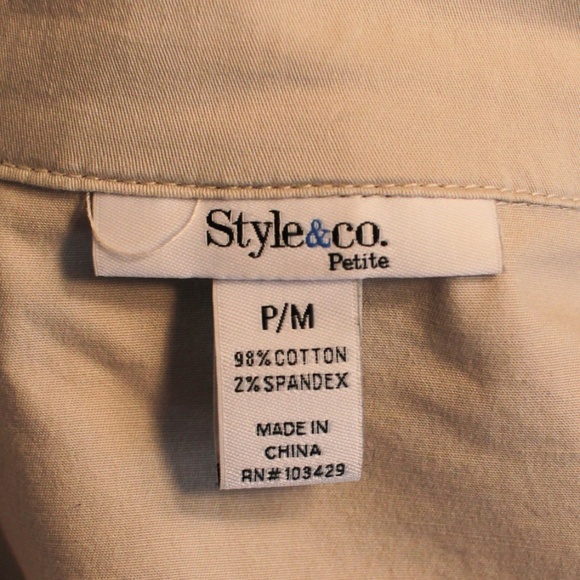 Style & Co Petite Khaki Utility Jacket P/M - Picture 6 of 8